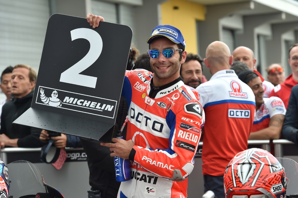 Petrucci festeggia il secondo tempo nel sabato del Gran Premio di Germania