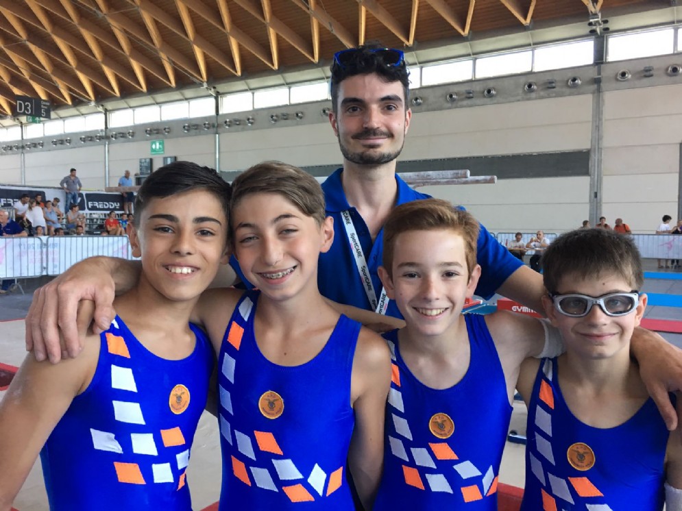 Pietro Germinetti, Federico Ibba, Enrico Piccioni, Sandro Varnero e il tecnico Giulio Andreotti