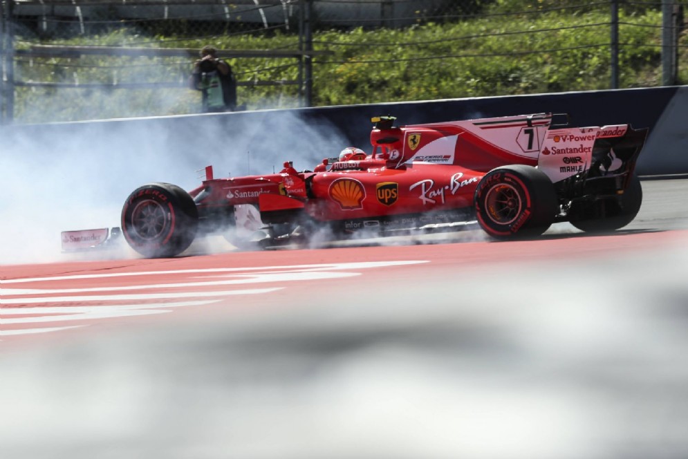 Kimi Raikkonen in testacoda sul Red Bull Ring