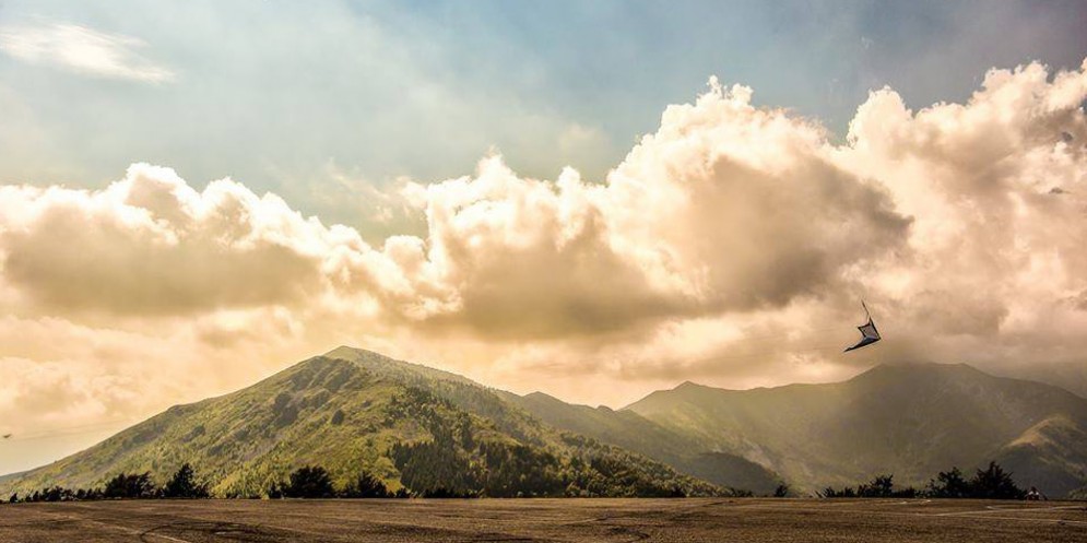 Aquilone in volo nell'atmosfera dell'Oasi Zegna (© Simone Balle)