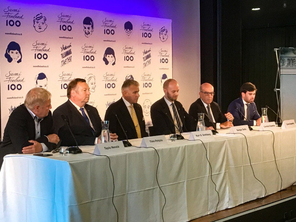 La conferenza stampa di oggi a Helsinki con Carmelo Ezpeleta