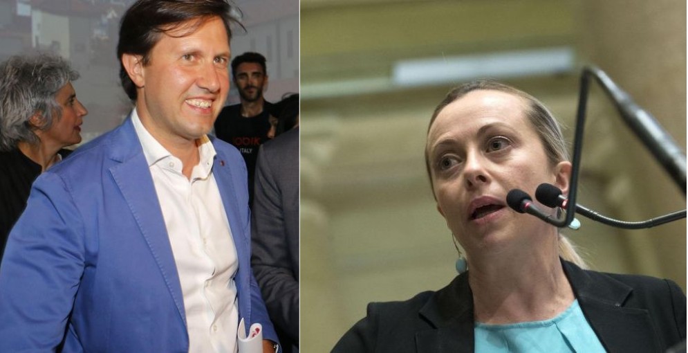 Il sindaco di Firenze Dario Nardella e la leader di Fdi Giorgia Meloni