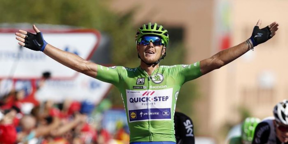 Matteo Trentin, vincitore della sua terza tappa alla Vuelta di Spagna 2017