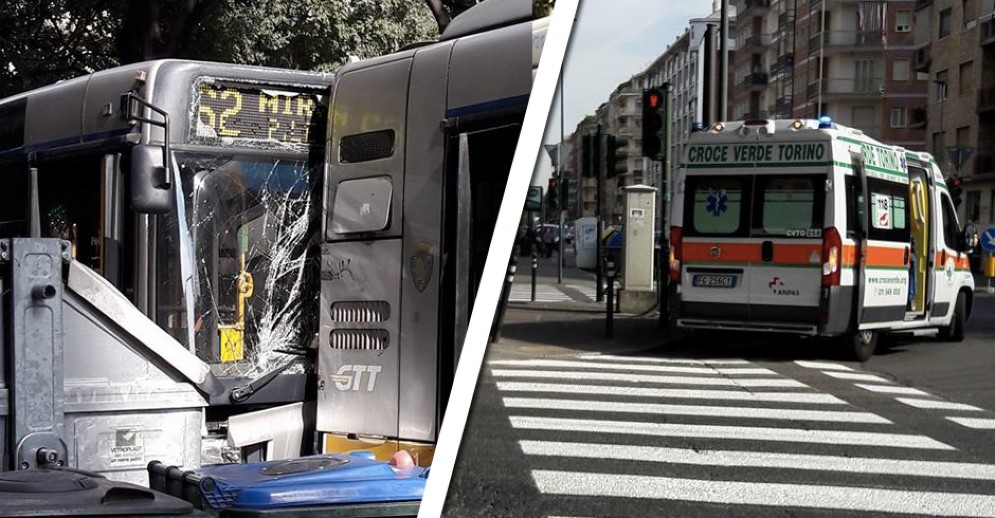 Il tamponamento tra bus e l'intervento della Croce Verde