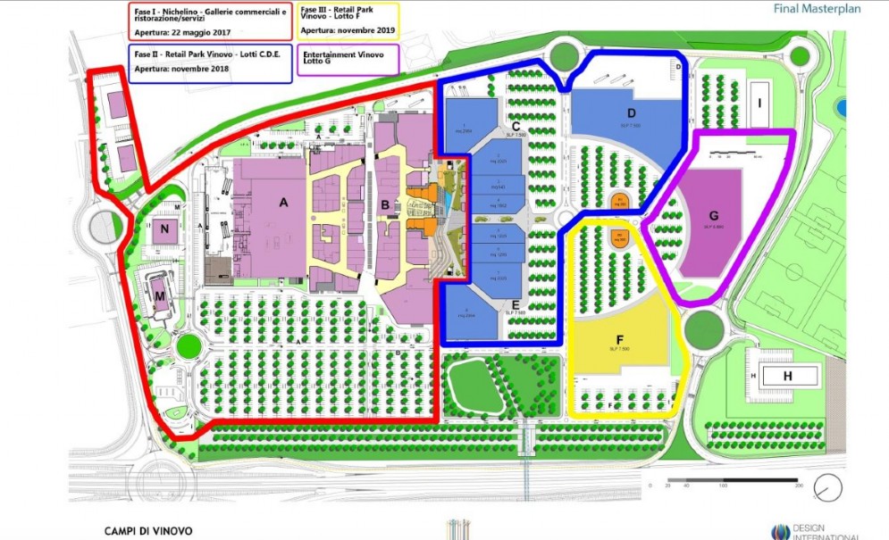 Il progetto completo dello shopping center