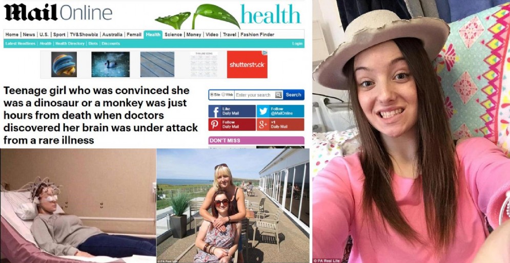 Screenshot della notizia apparsa sul Daily Mail