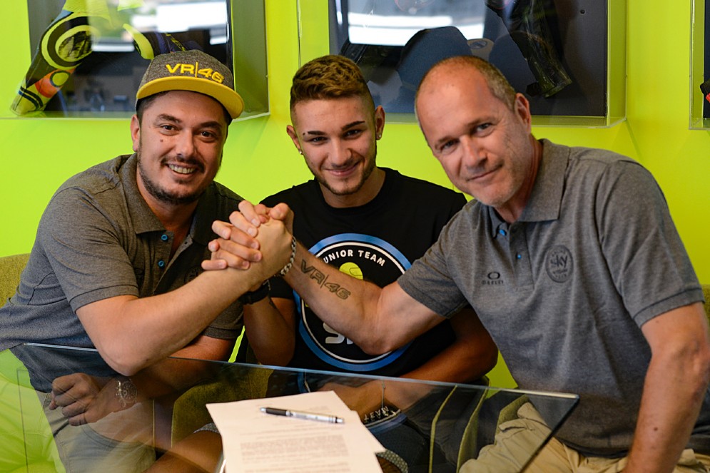 Dennis Foggia con Alessio Uccio Salucci e Alberto Tebaldi