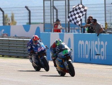 La volata finale tra Franco Morbidelli e Mattia Pasini