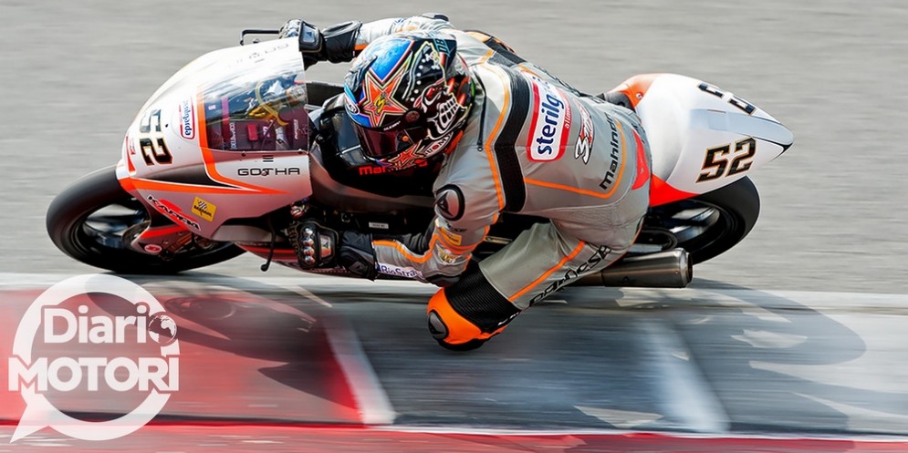Alessandro Delbianco in sella alla Mahindra del Max Racing Team
