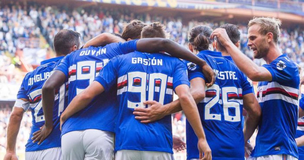 I giocatori della Sampdoria