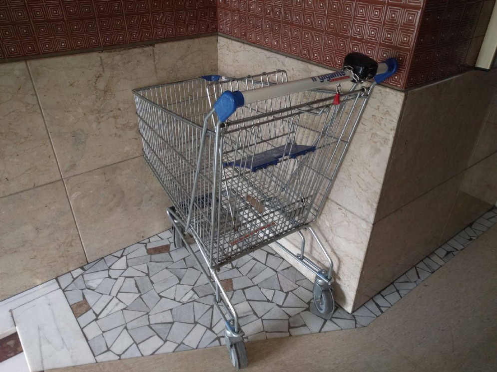 Carrelli abbandonati nel condominio