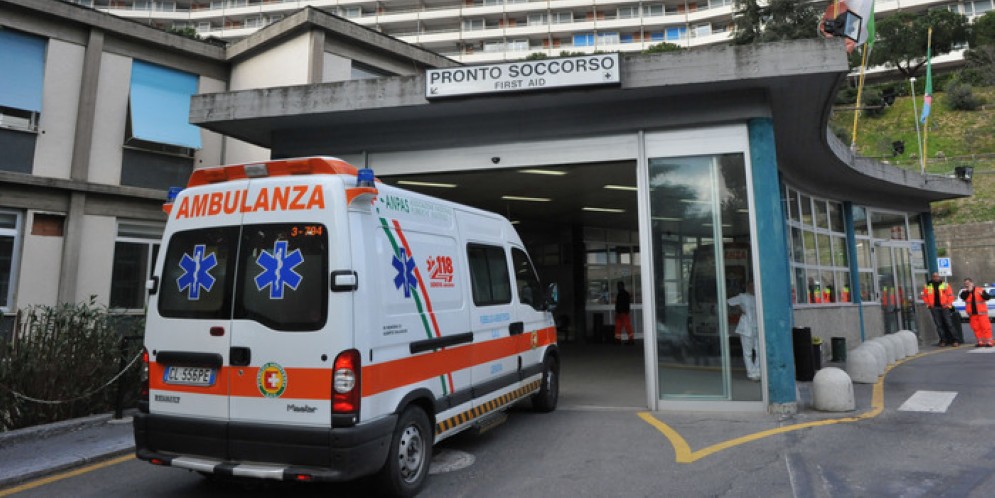 Ingresso del Pronto Soccorso dell'Ospedale San Martino