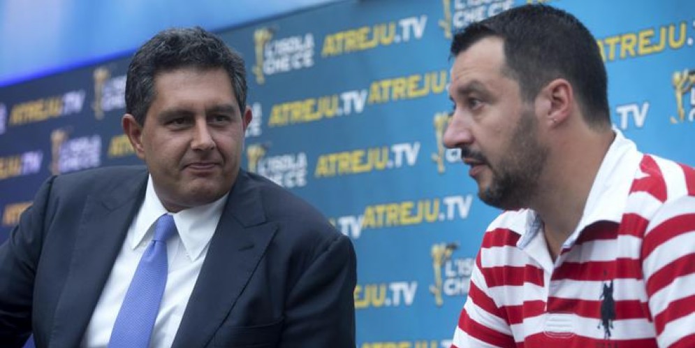 Giovanni Toti con Matteo Salvini