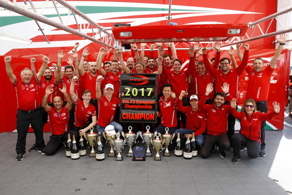L'italiana Prema festeggia il titolo a squadre dell'Europeo di Formula 3