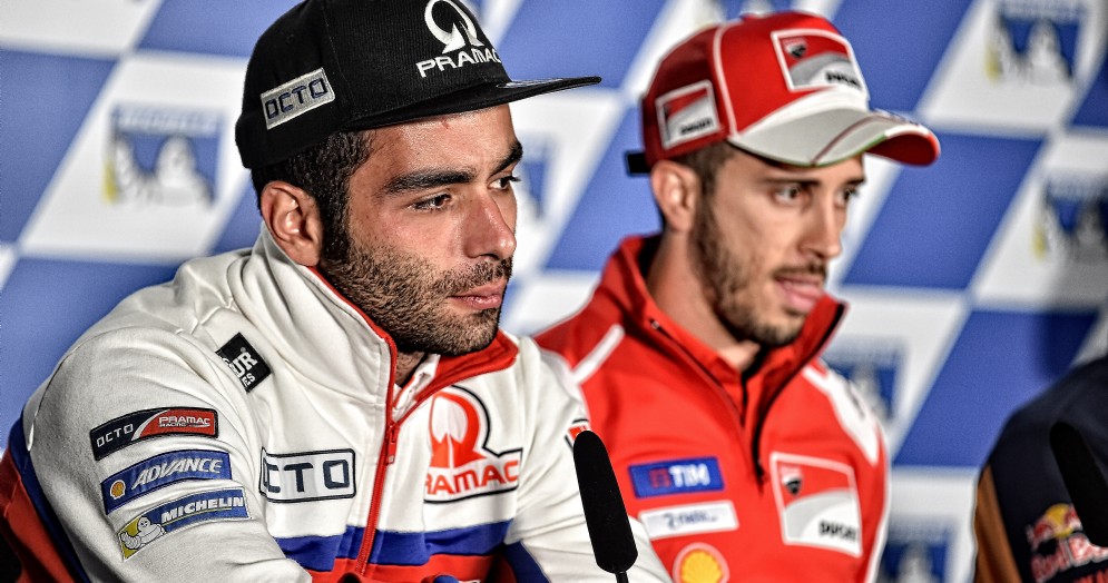 Danilo Petrucci e Andrea Dovizioso nella conferenza stampa del gioved a Phillip Island