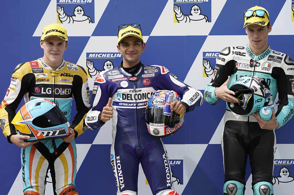 La prima fila della Moto3 a Phillip Island: Martin, Rodrigo e Mir