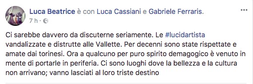 Il post di Luca Beatrice