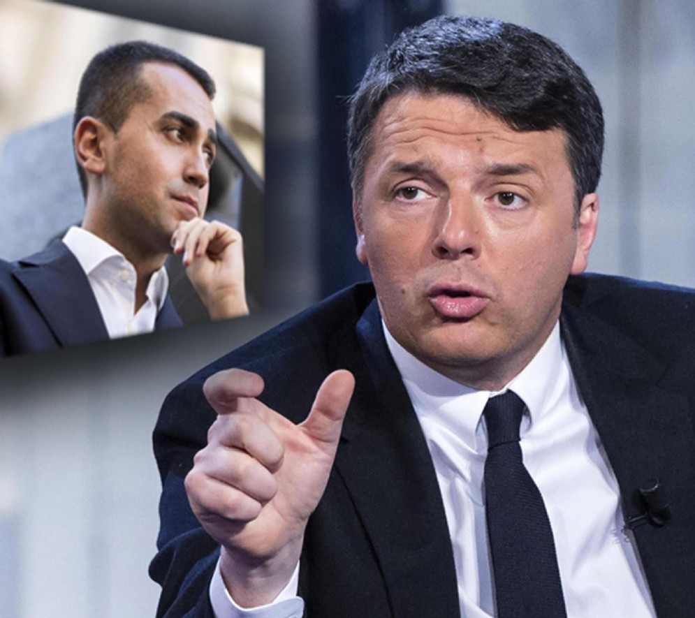In una elaborazione grafica il segretario del Pd Matteo Renzi e il candidato premier M5s Luigi Di Maio
