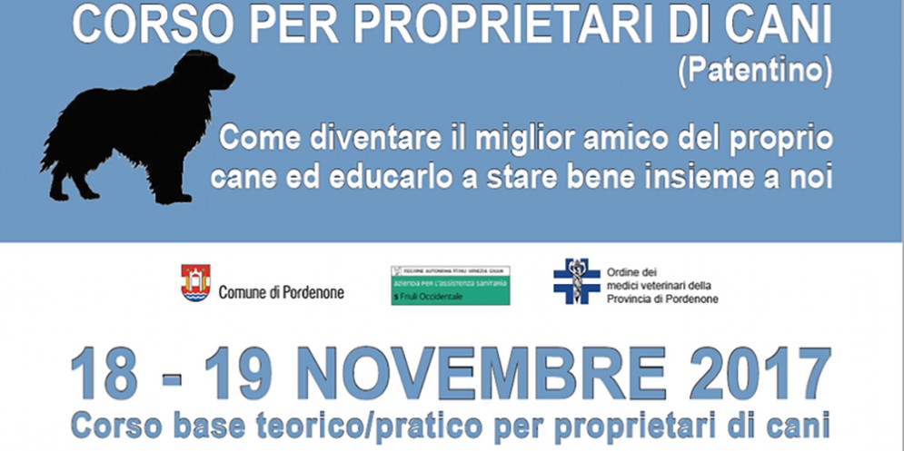 A Pordenone attivato un corso per proprietari di cani