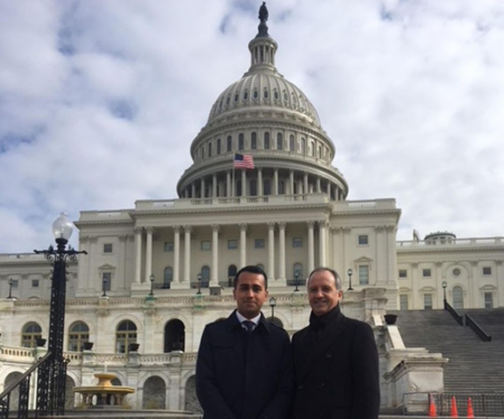 Il candidato premier del Movimento 5 stelle a Washington