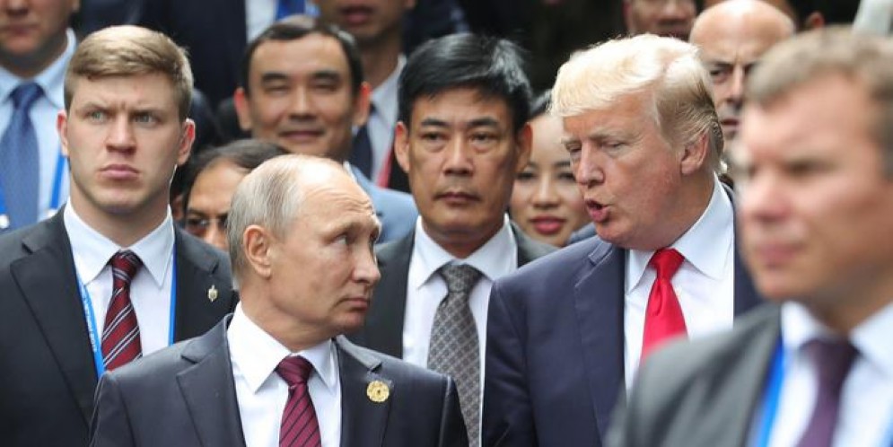Vladimir Putin con Donal Trump