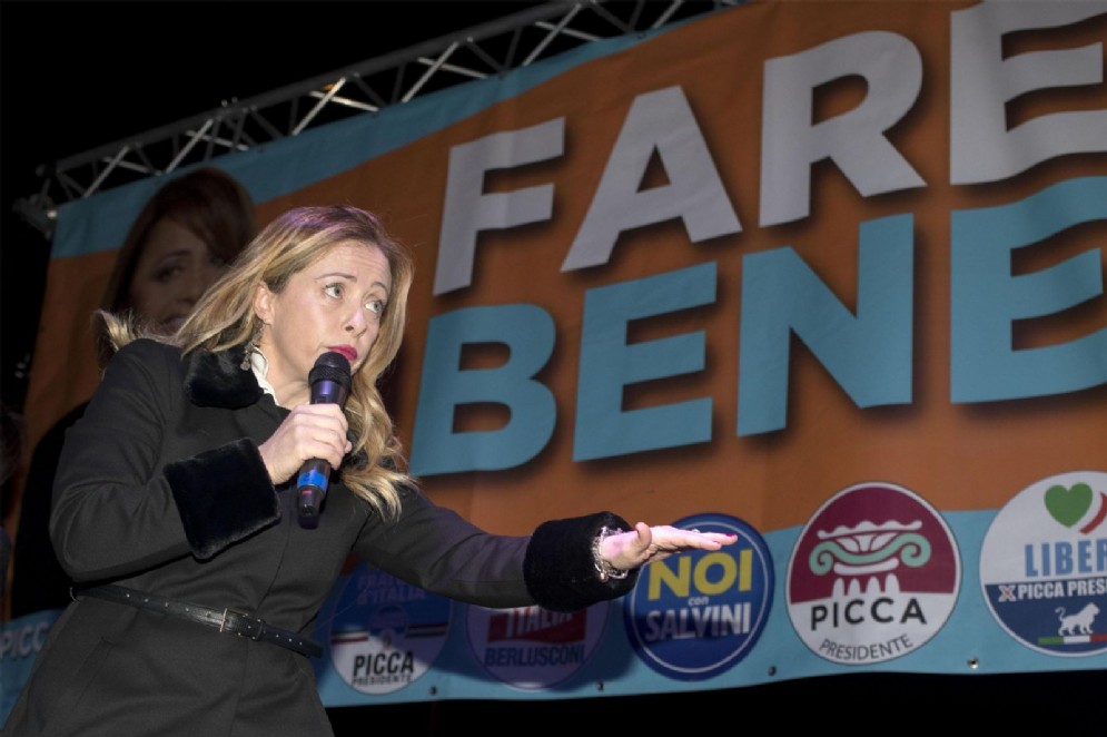 La leader di Fratelli d'Italia, Giorgia Meloni