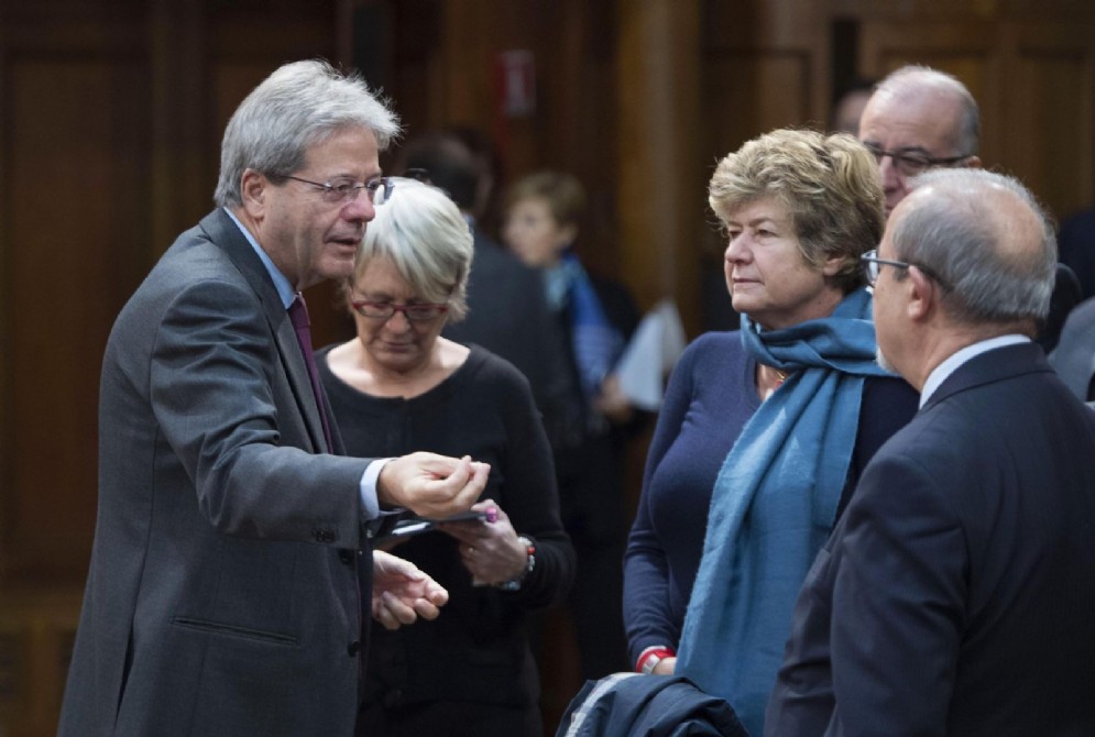 Un momento dell'incontro a Palazzo Chigi tra Governo e sindacati sulle pensioni