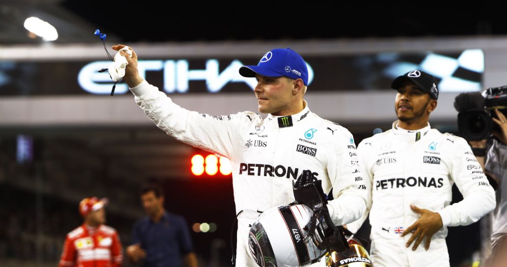 Valtteri Bottas davanti a Lewis Hamilton ad Abu Dhabi