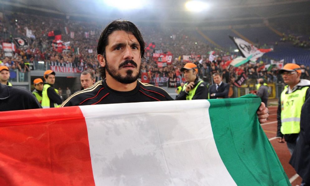 Gattuso festeggia all'Olimpico l'ultimo scudetto vinto dal Milan, era il 2011
