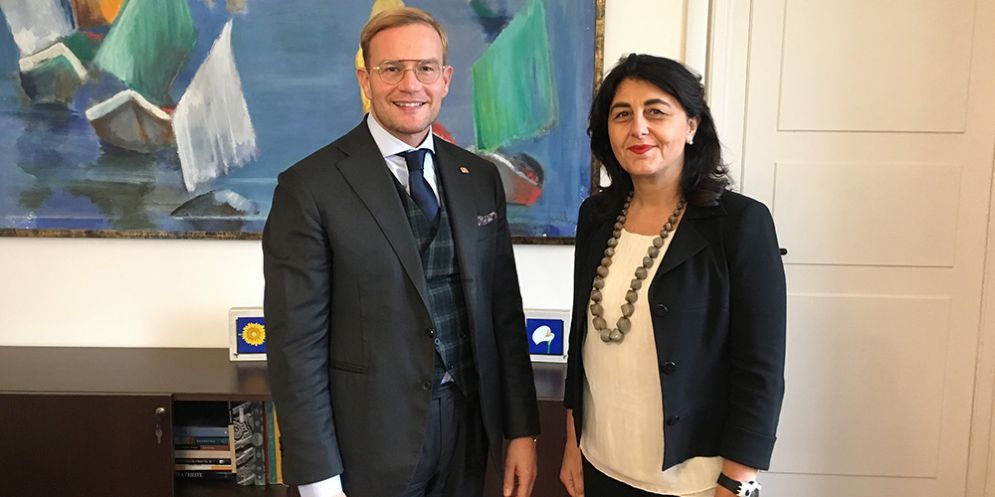 Mariagrazia Santoro (Assessore regionale Infrastrutture e Territorio) con Luigi Cantamessa (Direttore Fondazione Ferrovie dello Stato)