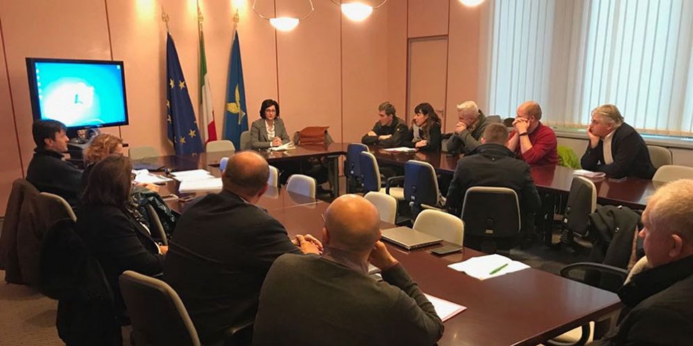 Sara Vito (Assessore regionale Ambiente ed Energia) alla riunione con i soggetti interessati alla costituzione del Contratto di fiume sullo Judrio