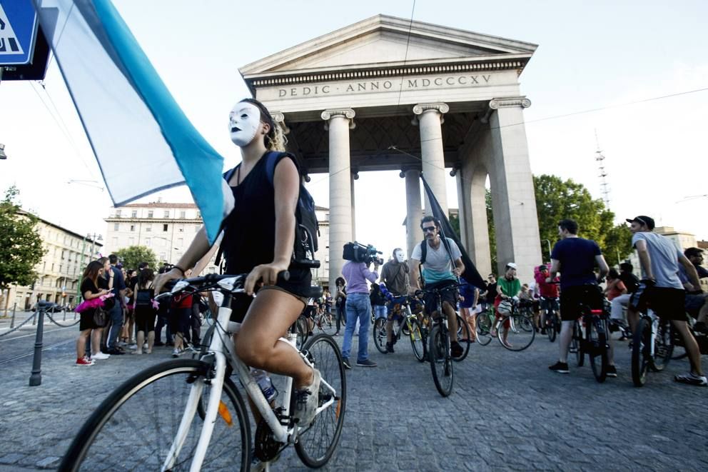 Protesta dei riders durante l'estate