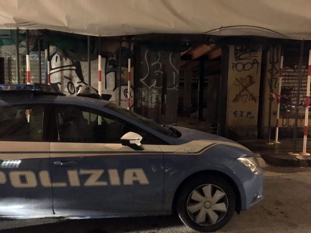 La polizia sul posto