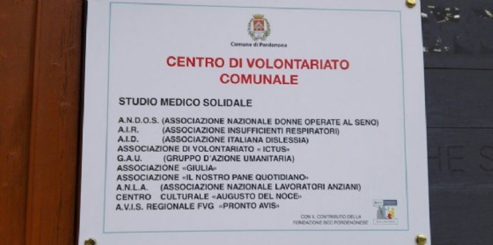 Una convenzione per la gestione dello Studio medico solidale di Pordenone