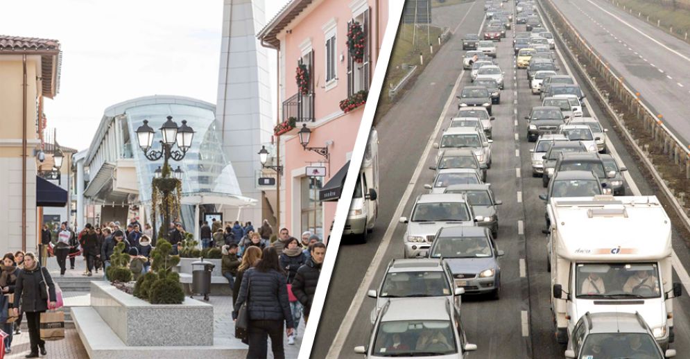 Tantissime persone a Serravalle per il primo giorno di saldi