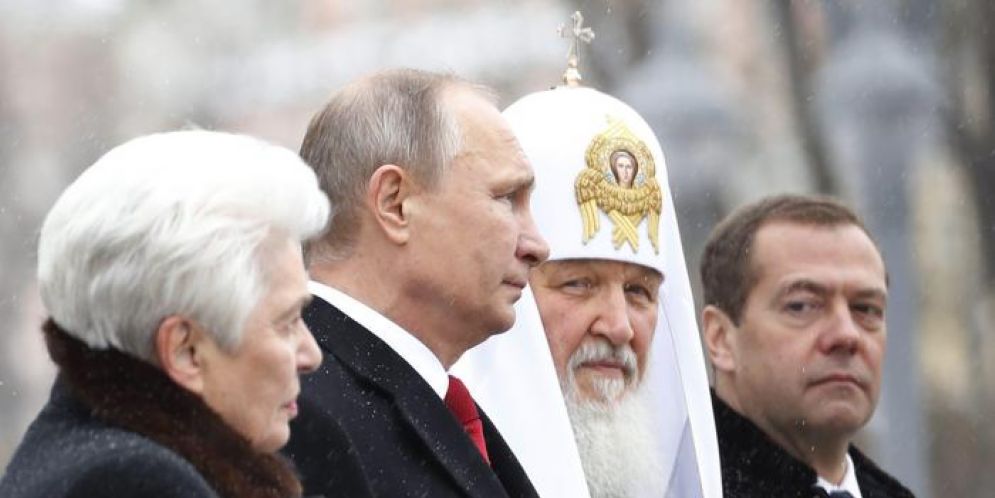 Il Presidente russo, Vladimir Putin con il patriarca Kirill