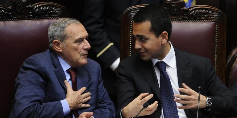 Pietro Grasso con il candidato Premier dei Cinque Stelle, Luigi Di Maio