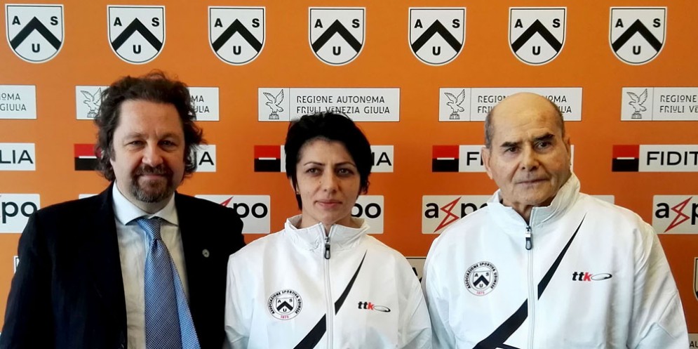 Asu punta sulla ginnastica artistica: arrivano due tecnici plurimedagliati, nell'immagine assieme al presidente Nutta