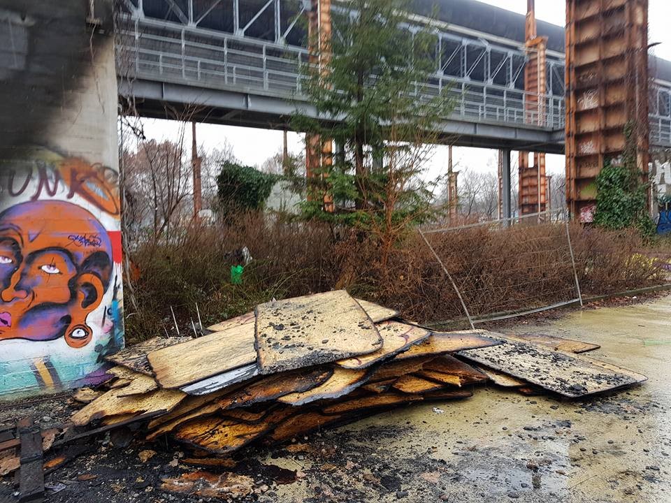 L'incendio al Parco Dora