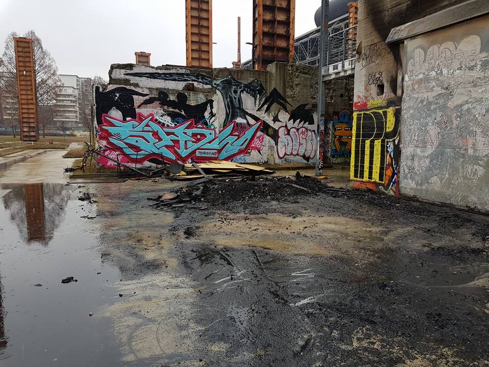 L'incendio al Parco Dora