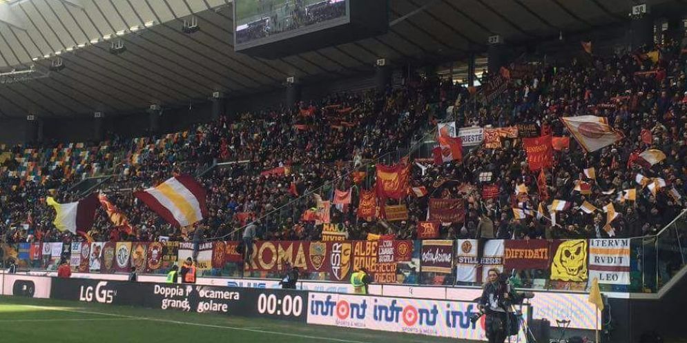 Udinese-Roma ad ‘alto rischio’: niente trasferta per i tifosi giallorossi