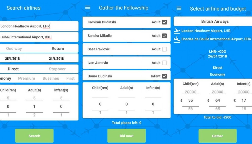 Schermata app