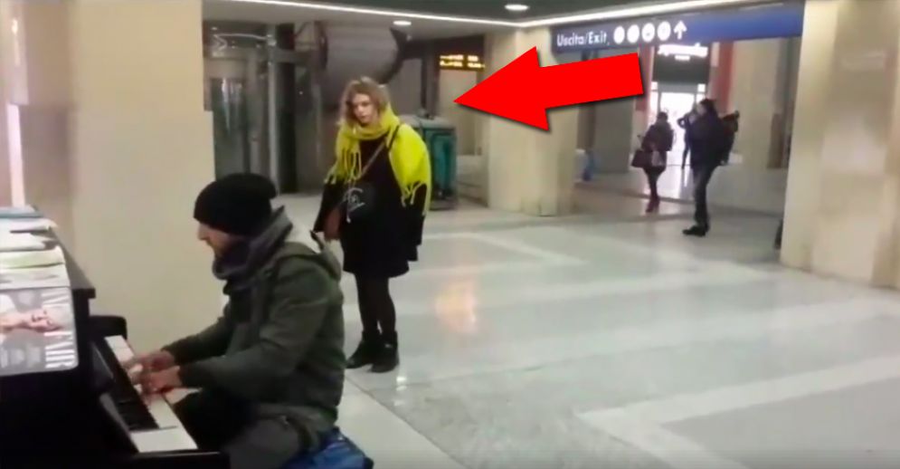 Mauro e la ragazza con la sciarpa gialla