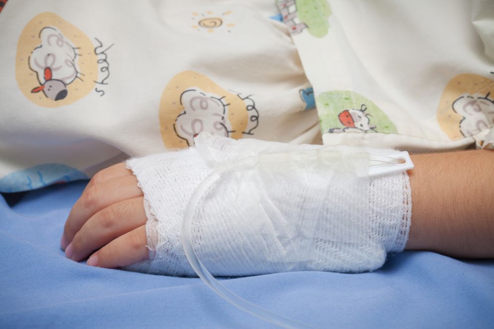 Bimba in ospedale