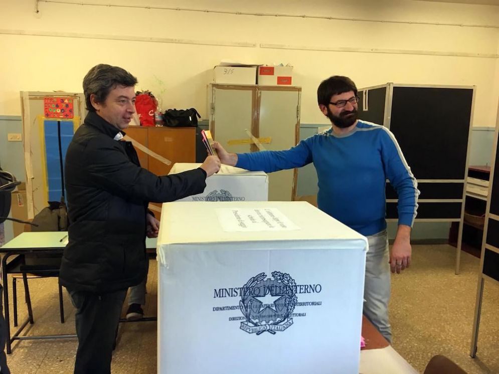 Andrea Orlando il 4 marzo a La Spezia.