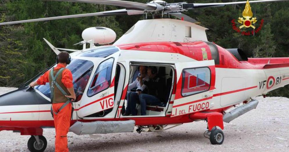 L'elicottero, Drago, dei Vigili del Fuoco