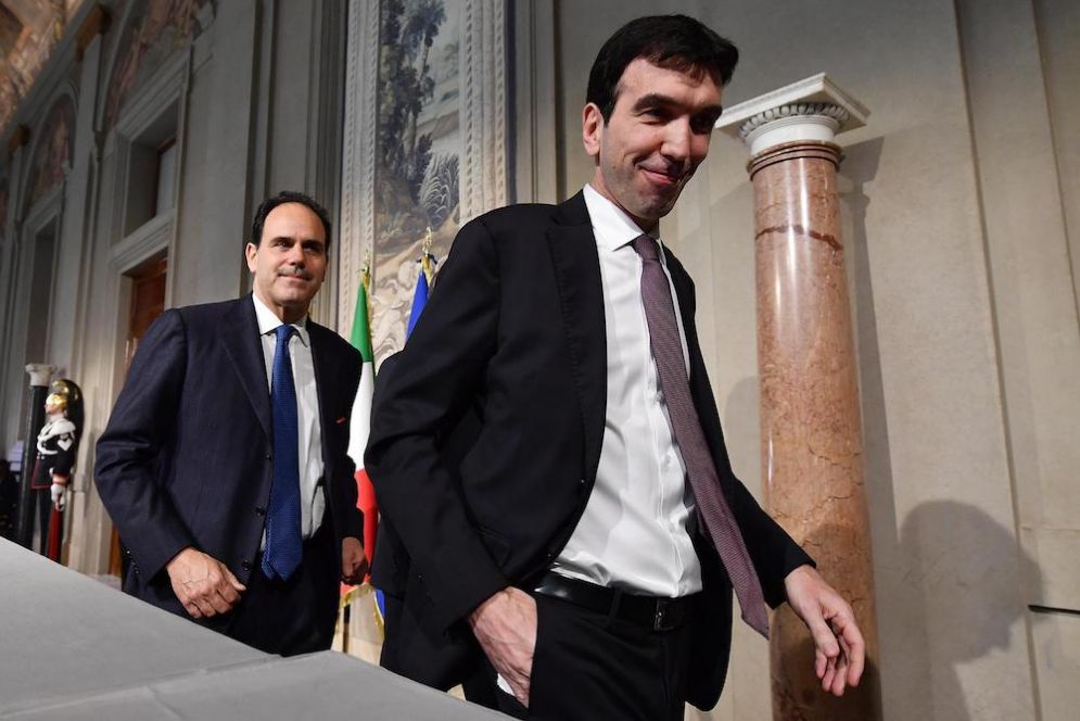 Maurizio Martina e Andrea Marcucci alle consultazioni