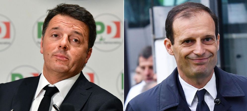 Matteo Renzi e Massimiliano Allegri