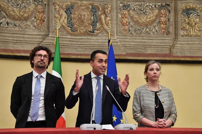 Luigi Di Maio, Danilo Toninelli e Giulia Grillo