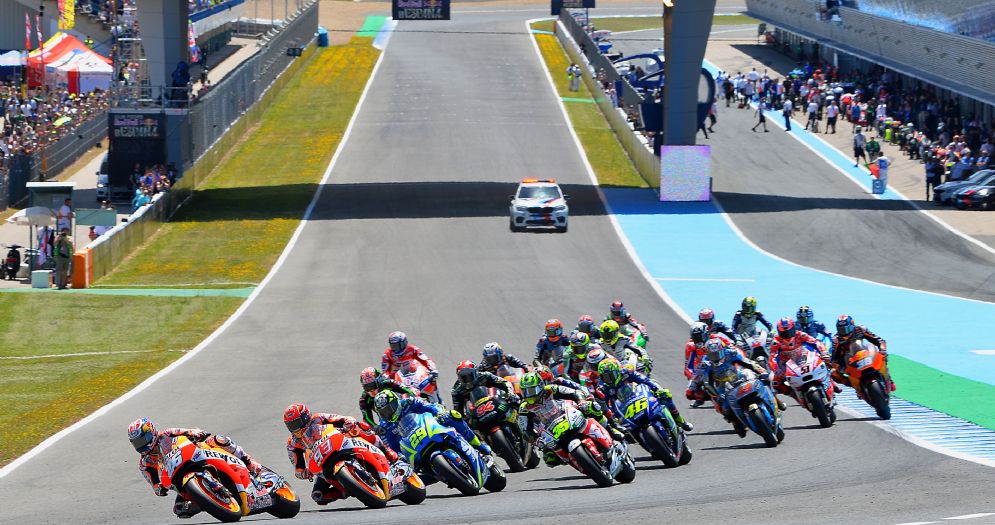 La partenza del Gran Premio di Spagna 2017 di MotoGP